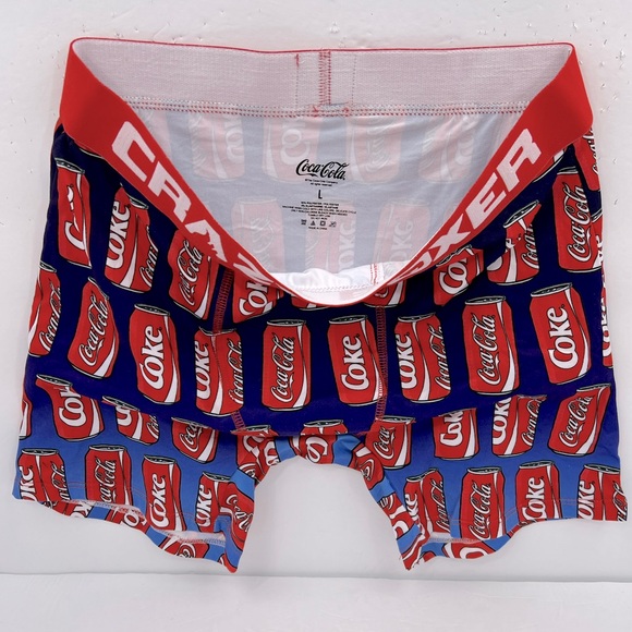 CRAZY BOXER BRIEFS COCA COLA DESIGN, 92%  POLYESTER 8% “ELASTHANNE,” LARGE - Picture 3 of 10